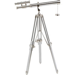 Oggetto decorativo Telescope argento125cm