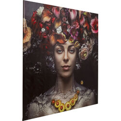 Tableau sur toile Flower Art Lady 200x200cm