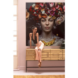 Tableau sur toile Flower Art Lady 200x200cm