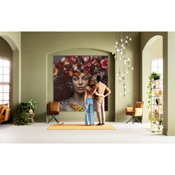 Tableau sur toile Flower Art Lady 200x200cm