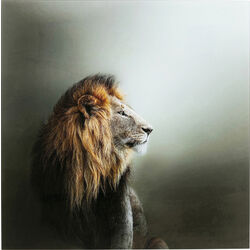 Glass Picture Lion King 100x100cm