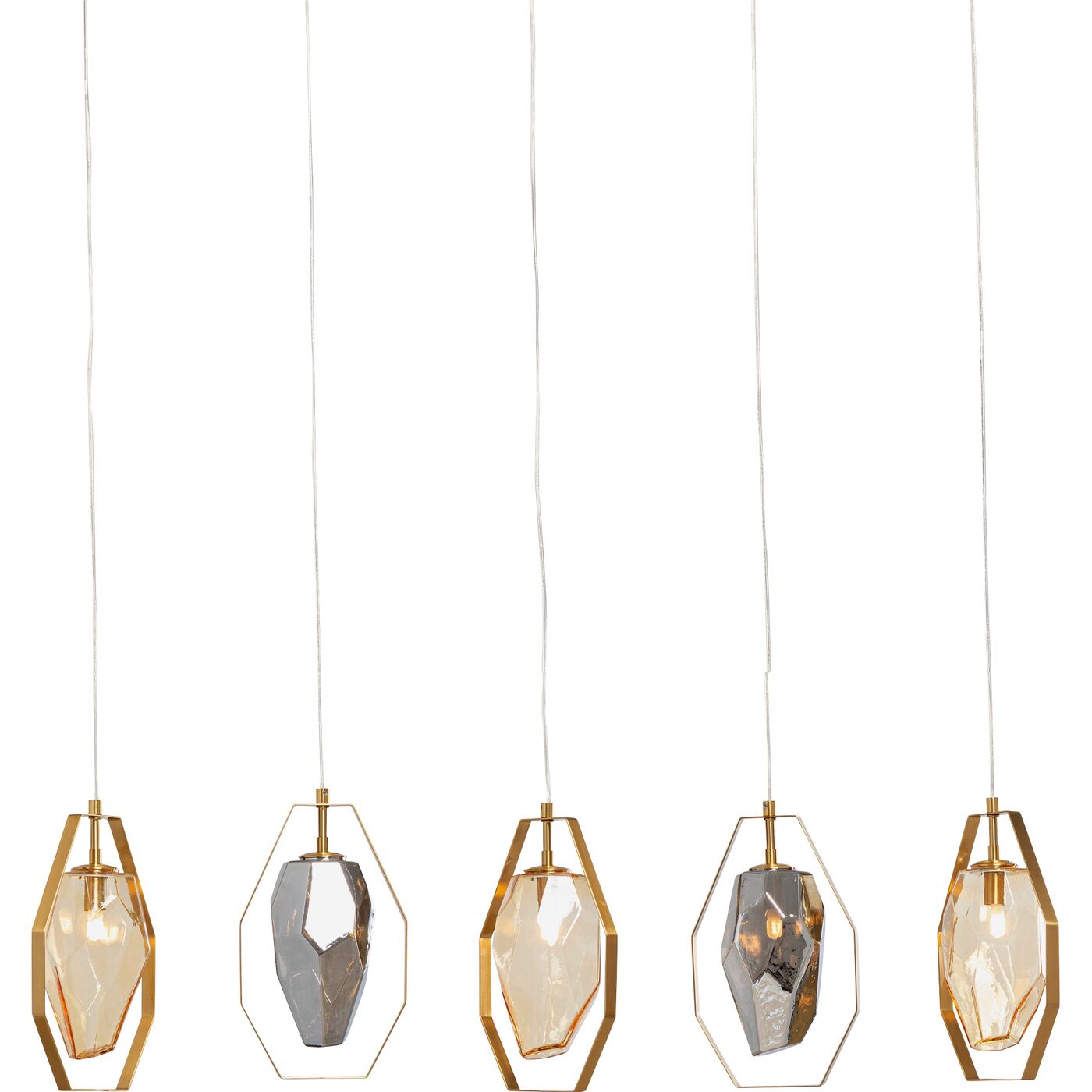 [55395] Lámpara Diamond Fever Dining Latón 110cm