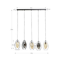 Hängeleuchte Diamond Fever Dining Schwarz 110cm