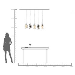 Hängeleuchte Diamond Fever Dining Schwarz 110cm