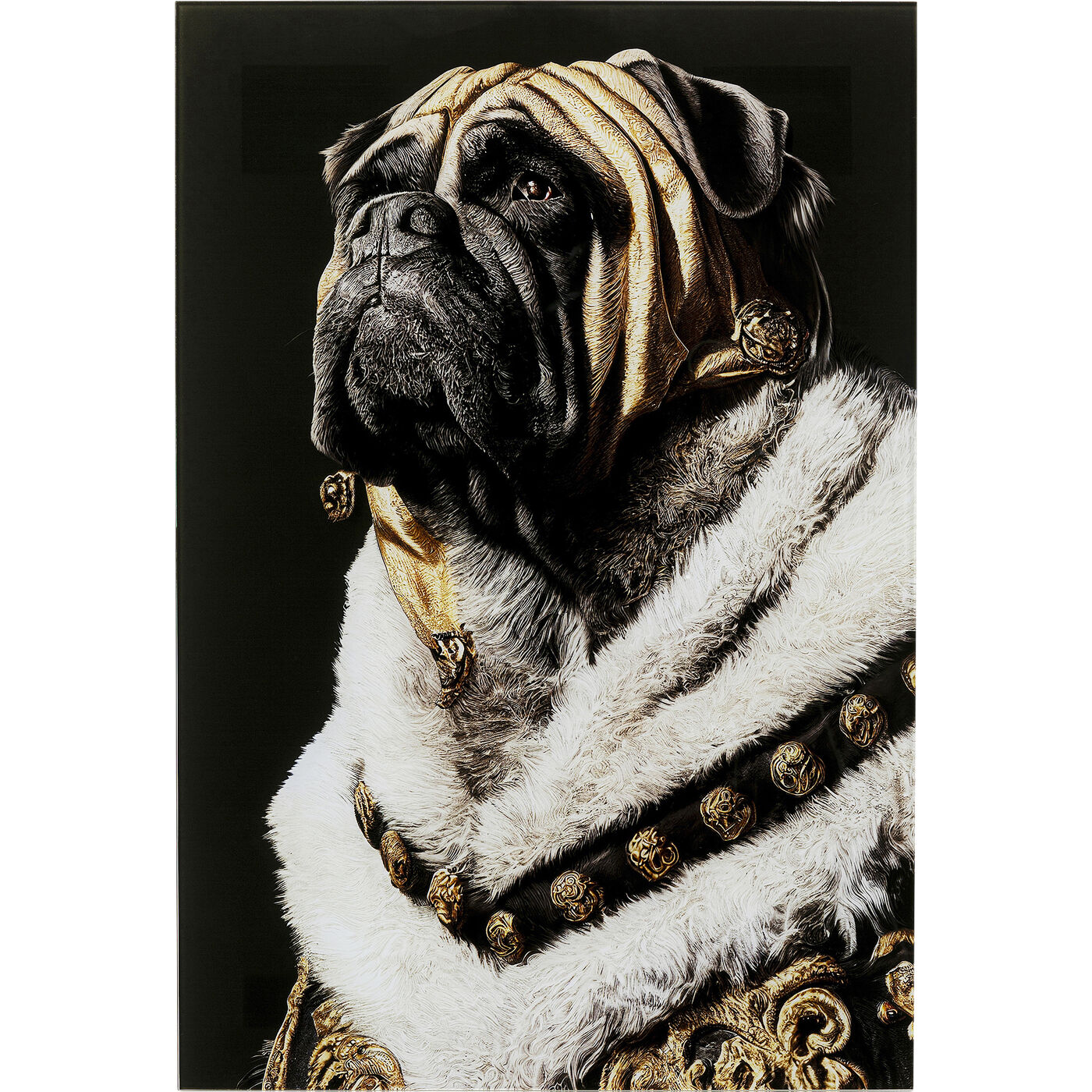 Cuadro cristal King Pug 40x60cm