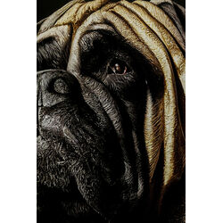 Quadro in vetro King Pug 40x60cm