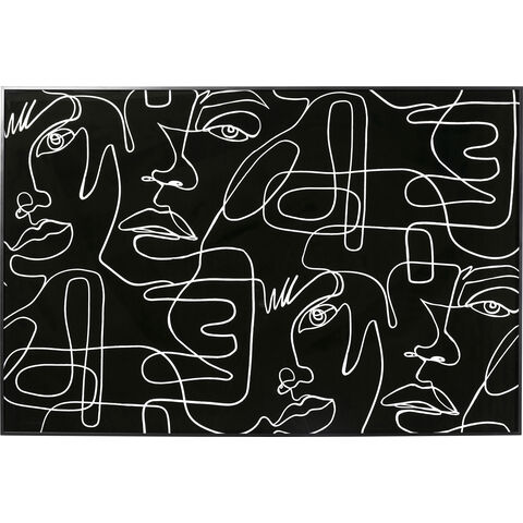 Framed Picture Faccia Arte Drawing 150x100cm