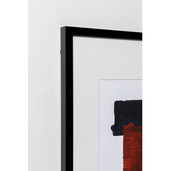 Quadro con cornice Box Back rosso 60x80cm