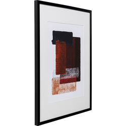 Quadro con cornice Box Back rosso 60x80cm