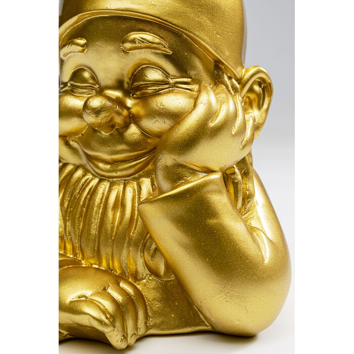 Deko Figur Zwerg Gold 21cm
