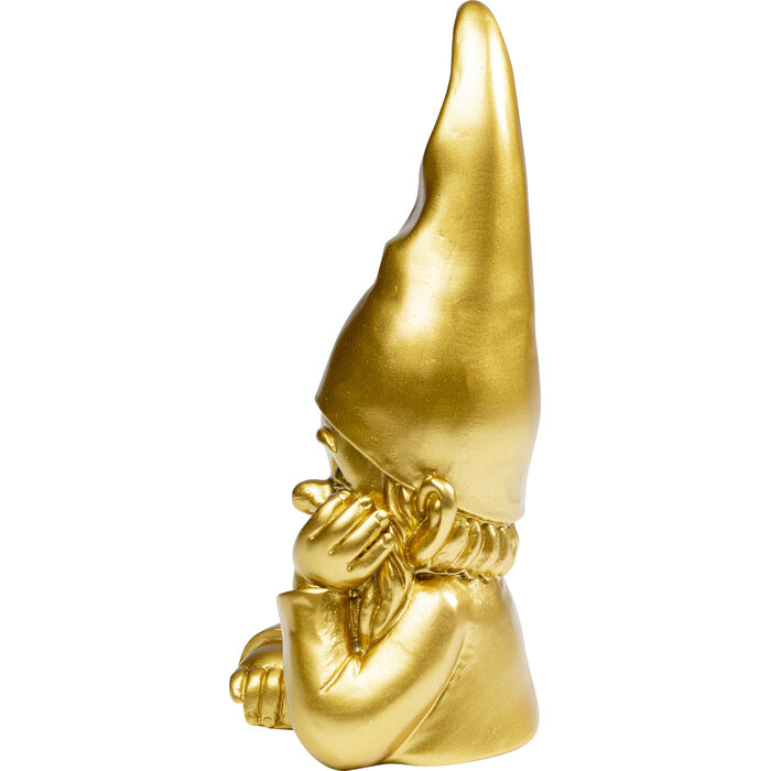 Deko Figur Zwerg Gold 21cm