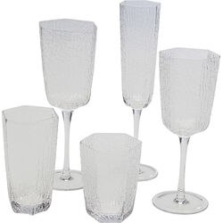 Red Wine Glass Cascata Clear