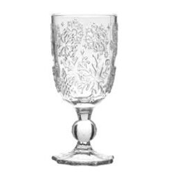 55639 - Wine Glass Ice Flowers Clear