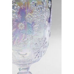 Wine Glass Ice Flowers Colore