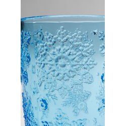 Bicchiere acqua Ice Flowers blu