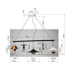 Hängeleuchte Cappelli 155cm