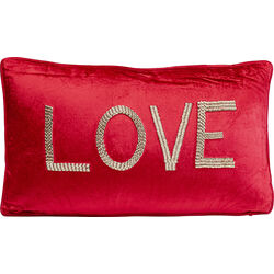 Coussin Beads Love red 35x60cm