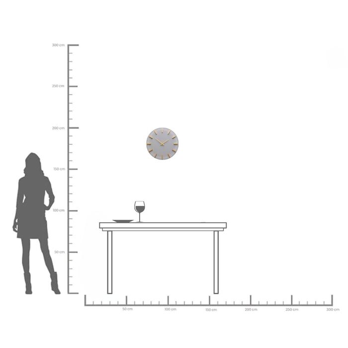 Wanduhr John Grau Ø40cm