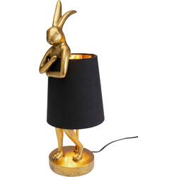 Lampe à poser Animal Rabbit doré/noir 50cm