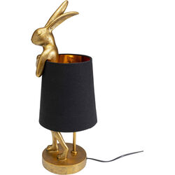 Lámpara mesa Animal Rabbit oro/negro 50cm