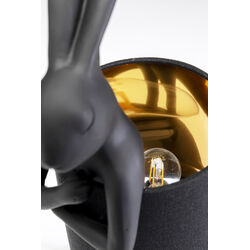 Lámpara mesa Animal Rabbit mate negro 50cm