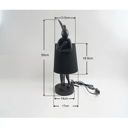 Tischleuchte Animal Rabbit Matt Schwarz 50cm