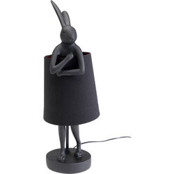 Lámpara mesa Animal Rabbit mate negro 50cm