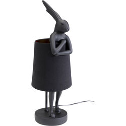 Lampada da tavolo Animal Rabbit nero opaco 50cm