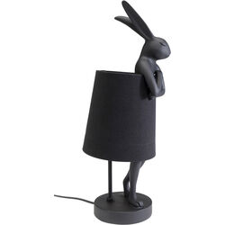 Lámpara mesa Animal Rabbit mate negro 50cm