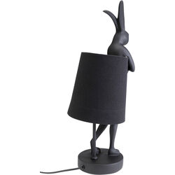 Lampada da tavolo Animal Rabbit nero opaco 50cm