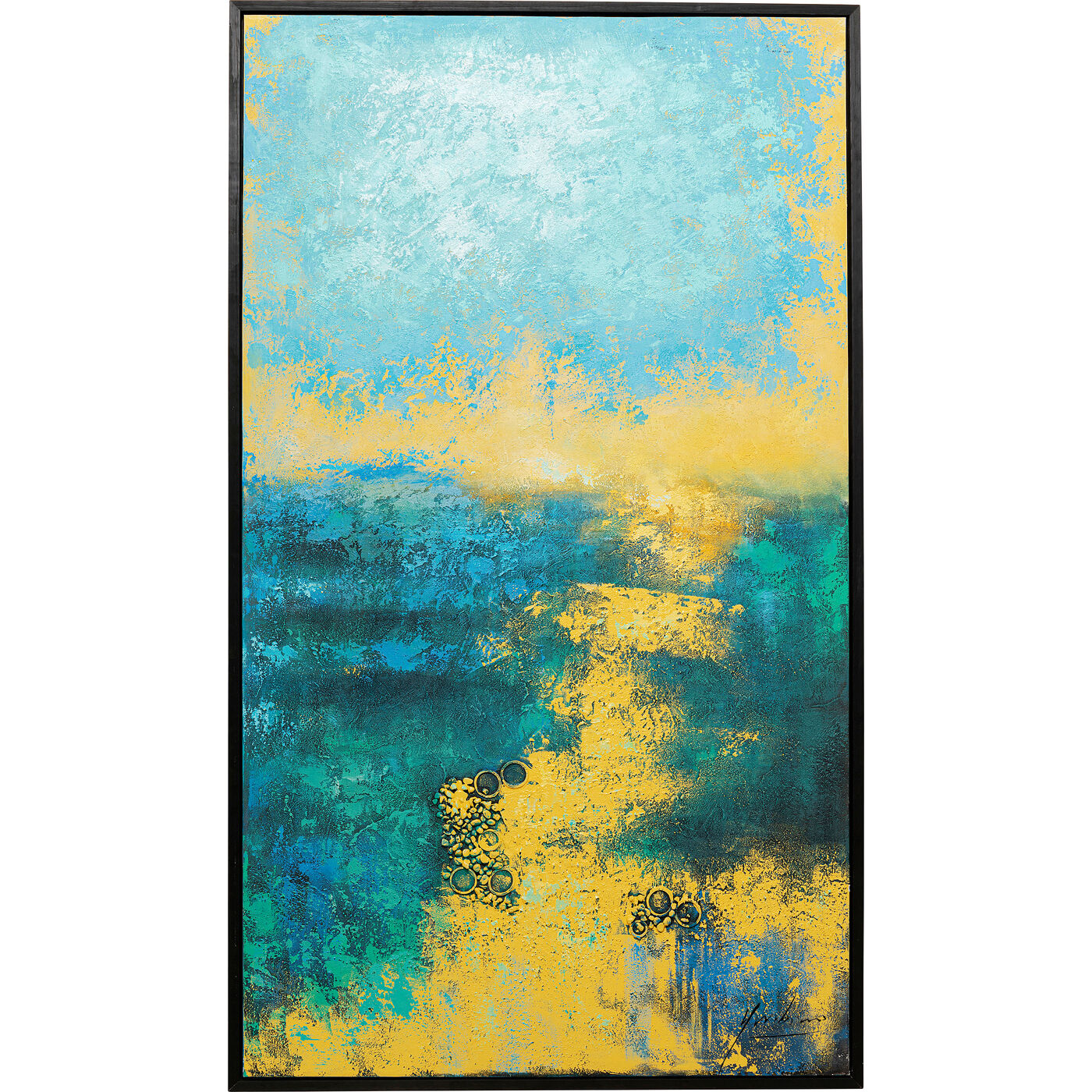 Cuadro lienzo Jardin Azul 125x215cm