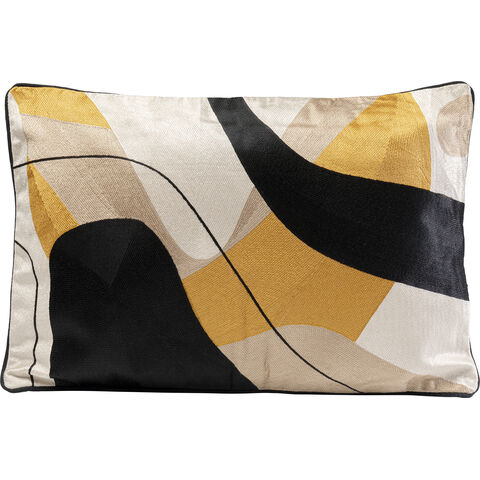 Coussin Kissen Fields jaune 60x40cm