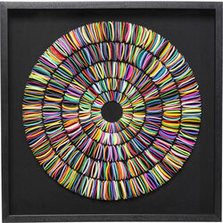 Object Picture Pasta Colore Circles 80x80cm