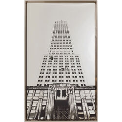 55869 - Framed Picture Empire State Mirror 77x130cm