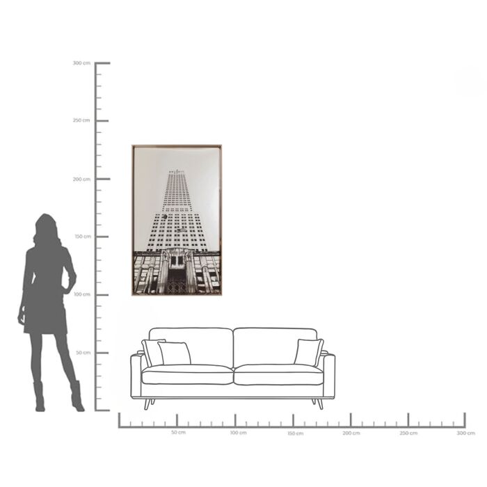 Gerahmtes Bild Empire State Mirror 77x130cm