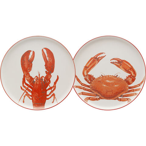 Plate Crabes Red Ø27cm Assorted