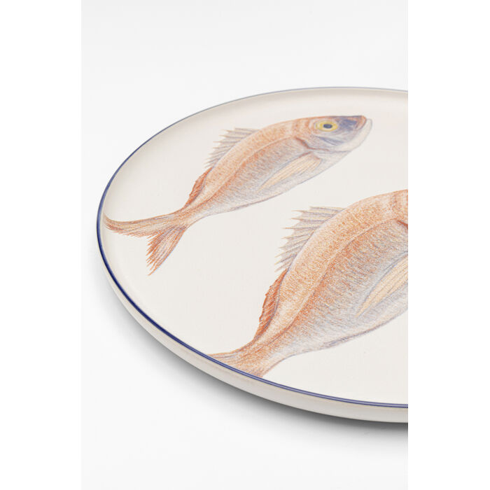 Plate Poisson Blue Ø27cm Assorted