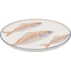 Plate Poisson Blue Ø27cm Assorted