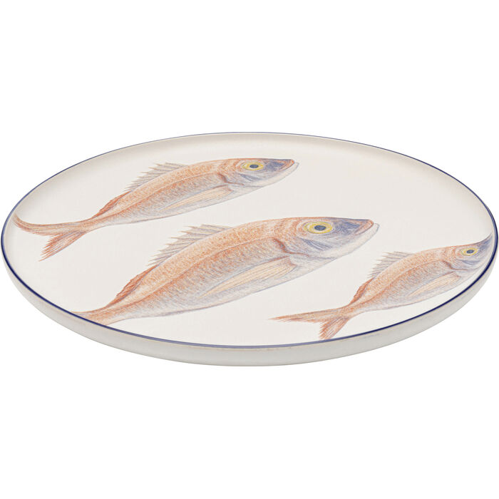 Plate Poisson Blue Ø27cm Assorted