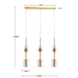 Hängeleuchte Candy Bar Gold 70cm