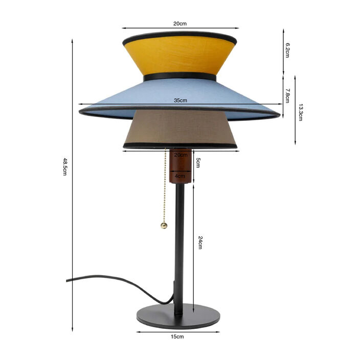Tischleuchte Riva Colore 49cm