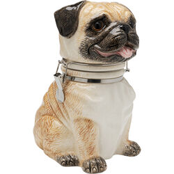 Deco Jar Pug 18cm