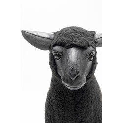 Deko Figur Happy Sheep Wool Schwarz 37cm