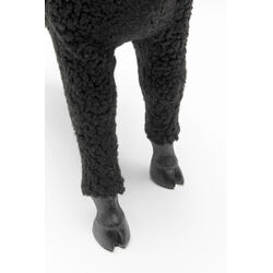 Deko Figur Happy Sheep Wool Schwarz 37cm