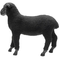Deko Figur Happy Sheep Wool Schwarz 37cm