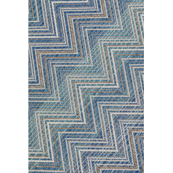 Alfombra Exterior Zigzag Azul 230x330cm