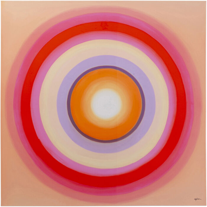 Immagine su tela Tendency Circle rosa 120x120cm