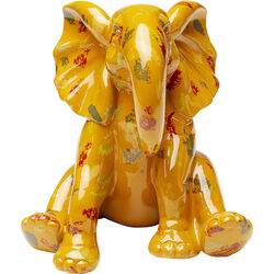 56173 - Figura Decorativa Elephant Dots Giallo 18cm