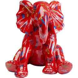 56174 - Figurine décorative Elephant Dots rouge 18cm