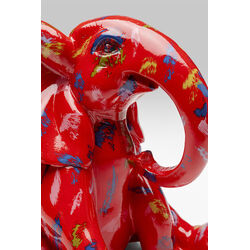 Deco Figurine Elephant Dots Red 18cm